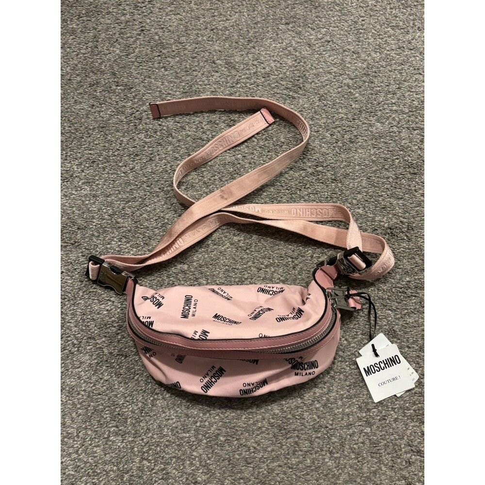 Moschino All Over‎ Belt Bag Pink New With Marks